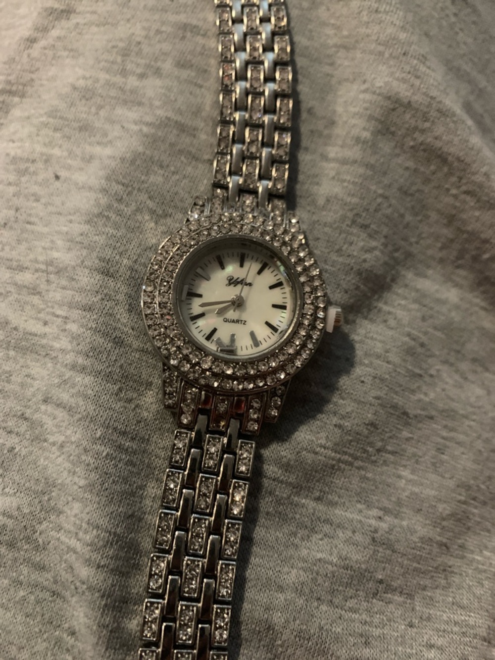NWOT Quartz Silver Rhinestone Women's Bracelet Watch